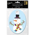 Jmenovky dárkové se šňůrkou Sněhulák 8 cm 4 ks – Zboží Mobilmania