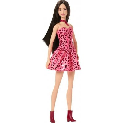 Mattel Barbie Fashionistas Panenka #246 Růžová šaty s leopardím vzorem Hračka 3+ JJN5 – Zboží Mobilmania