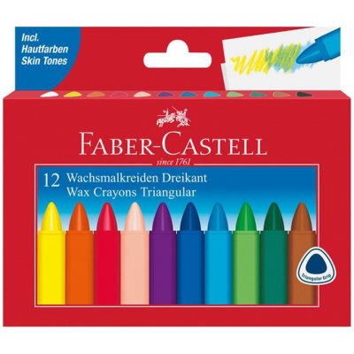 Faber-Castell Voskovky Triangular 12 barev – Zboží Mobilmania