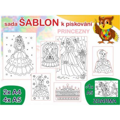 Radost v písku Sada šablon vel. M Princezny – Zboží Dáma