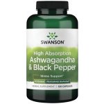 Swanson High Absorption Ashwagandha & Black Pepper 120 kapslí – Hledejceny.cz