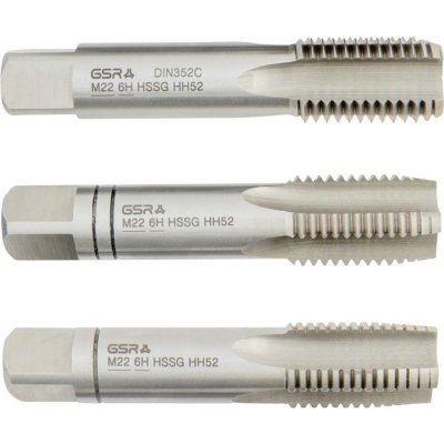 GSR B00105300 ruční závitník metrický M22 DIN 352 HSS 3 ks – Hledejceny.cz