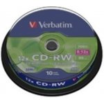 Verbatim CD-RW 700MB 12x, SERL, spindle, 10ks (43480) – Zboží Živě