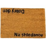 Home Elements Rohožka s textem Dobrý den, Nashledanou hnědá 40 x 60 cm – Hledejceny.cz