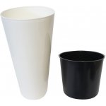 KAXL Plastový květináč 3,3L TUBUS SLIME SHINE Bílá DTUS150S – Zboží Dáma