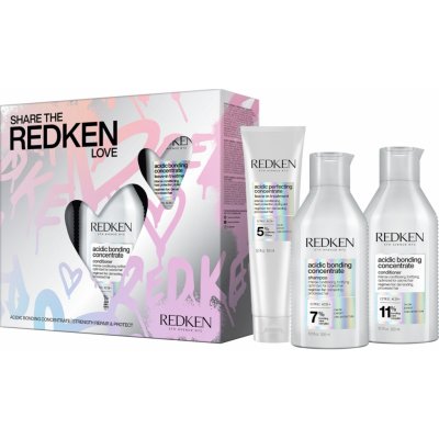 Redken Acidic Bonding Concentrate Vánoční sada šampon 300 ml + kondicionér 300 ml + bezoplachová péče 150 ml dárková sada – Zboží Dáma