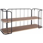 Atmosphera Nástěnná závěsná police dřevo kov 2 úrovně nástěnná police – Zboží Mobilmania