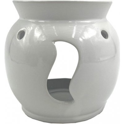 Mondex aroma lampa keramická bílá s vlnkou 130 x 125 mm – Hledejceny.cz