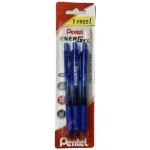 Gelové pero EnerGel Pentel 0,5 mm, modré - sada 3 ks – Sleviste.cz