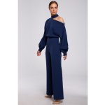 M528 Bishop sleeve jumpsuit navy blue – Sleviste.cz
