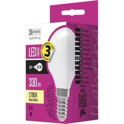 Emos LED žárovka Classic Mini Globe 4W E14 Neutrální bílá – Zboží Mobilmania