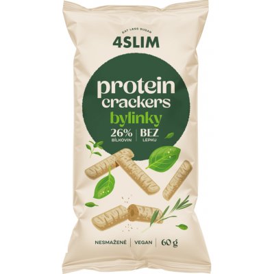 4Slim Protein Crackers Bylinky 60 g – Hledejceny.cz