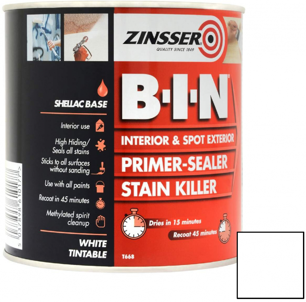 Zinsser BIN Barva na bázi šelaku blokující plísně, skvrny a zápach 1 l