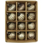 Chic Antique Vánoční baňka Antique Champagne Ø 5,5 cm set 12 ks, zlatá barva, sklo – Hledejceny.cz