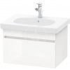 Koupelnový nábytek Duravit DuraStyle - Umyvadlová skříňka 398x600x453 mm, 1 zásuvka, lesklá bílá DS638302222