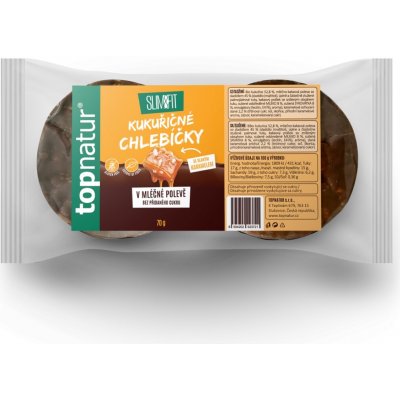 Topnatur Kukuřičné chlebíčky slaný karamel v mléčné polevě 70 g – Zbozi.Blesk.cz