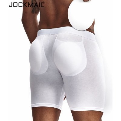 Jockmail dlouhé push-up boxerky s vložkami pro sexy zadek bílá – Zboží Mobilmania