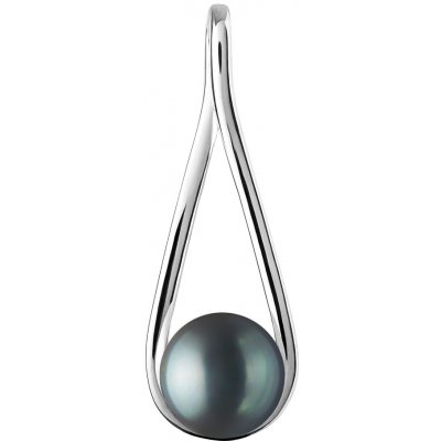 SILVEGO stříbrný elegantní přívěsek Jolie s černou přírodní perlou GRP20222PB – Zboží Mobilmania