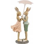 Dekorace zamilovaní králíci s deštníkem 12*10*26 cm – Hledejceny.cz