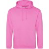 Pánská mikina Just Hoods Unisex mikina s kapucí JH001 Candyfloss Pink