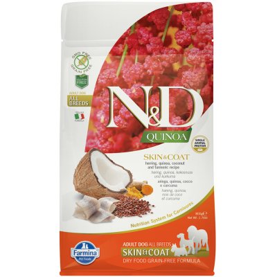 N&D Quinoa Dog Adult Skin & Coat Grain Free Herring & Coconut 7 kg – Zboží Mobilmania