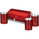 Berlingerhaus Chlebník a sada dóz na potraviny 4 ks Burgundy Metallic Line – Sleviste.cz