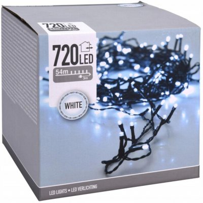 HOMESTYLING Vánoční světelný řetěz studená bílá 720 LED 54 m KO-AX8400070 – Hledejceny.cz