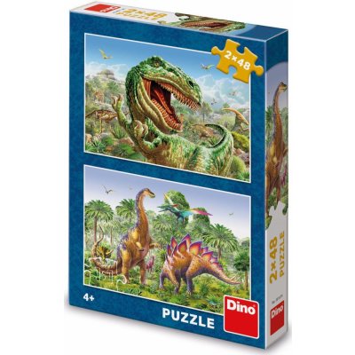 Dino 2x48 Súboj dinosaurov 40-99 dílků