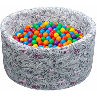 Aga suchý bazén 90 x 40 cm s míčky jednorožec – Zboží Dáma