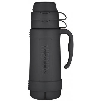 Thermos - skleněná termoska se dvěma šálky černá 1,8l