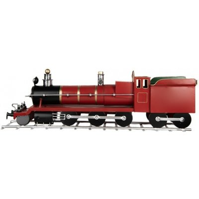 Clayre & Eef Červená kovová dekorace vláček Christmas Train - 86*18*27 cm – Hledejceny.cz