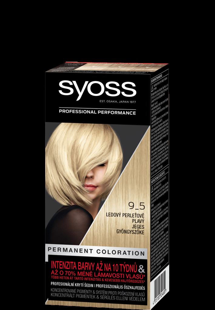 Syoss Permanent Coloration Permanent Blond permanentní barva na vlasy 9-5  Frozen Pearl Blond 50 ml od 84 Kč - Heureka.cz