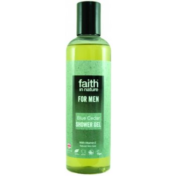 Faith For Men přírodní sprchový gel BIO Modrý cedr 250 ml