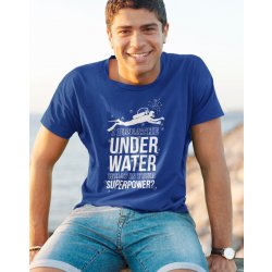 Bezvatriko Underwater Modrá Canvas pánské tričko s krátkým rukávem 1