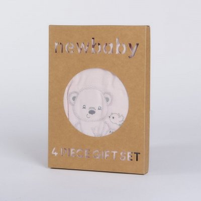 New Baby Kojenecká soupravička do porodnice Sweet Bear růžová – Sleviste.cz