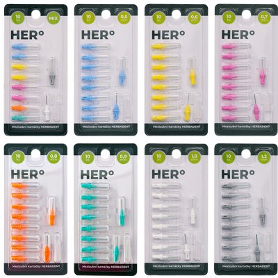 Herbadent HERo 0,7 mm náhradní mezizubní kartáček 10 ks – Zboží Dáma