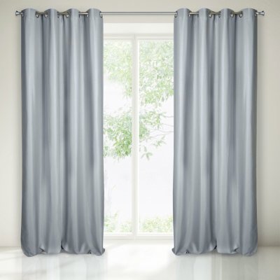 EUROFIRANY ZATEMŇOVACÍ ZÁVĚS NA KROUŽCÍCH ESSME 140X250 CM ŠEDÁ – Hledejceny.cz