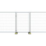 Mobilní branka Zn F2 1200x2000 včetně závěsu a otočného prstence – Zboží Mobilmania