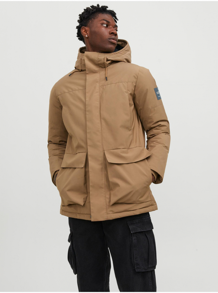 Jack & Jones Rob pánská parka hnědá