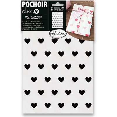 AladinE Plastová šablona Srdíčka 20 x 30 cm – HobbyKompas.cz