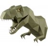 Vystřihovánka a papírový model papírový model 3D dinosaurus zelený