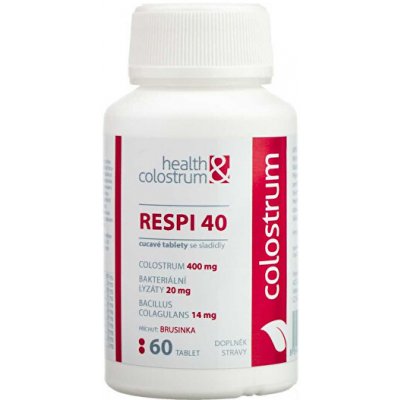 Health&colostrum Respi 40 400 mg + bakteriální lyzáty příchuť brusinka 60 cucavých tablet – Zbozi.Blesk.cz