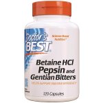 Doctor's Best Betaine HCl + Pepsin & Gentian Bitters hořec 120 kapslí – Hledejceny.cz