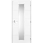 Doornite Quatro Linea, 70 P, 74 x 198 cm, lakované, pravé, bílé, prosklené C1MQWP.70P1.FT – Sleviste.cz