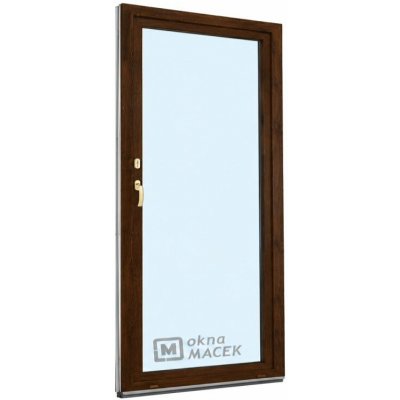 Kömmerling balkonové dveře 70 AD OS levé tmavý dub/bílá 90 x 230 cm oboustranná klika + FAB + hliníkový práh – Hledejceny.cz
