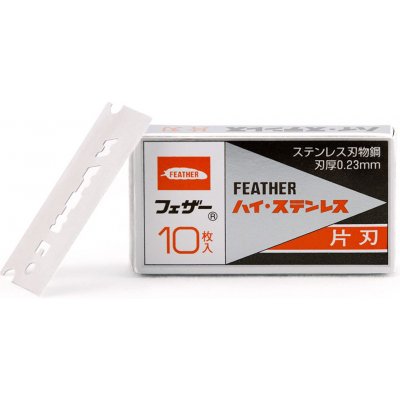 Feather Single Edge FHS-10 Hi-Stainless žiletky 10 ks – Zboží Dáma