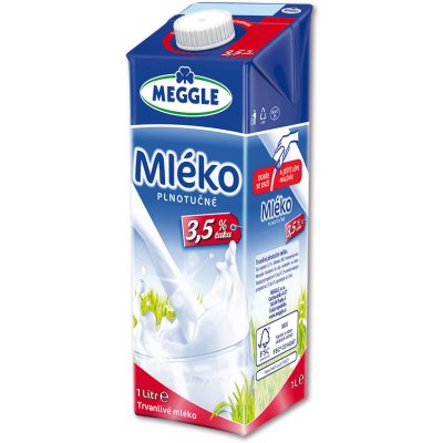 Meggle Trvanlivé plnotučné mléko 3,5%, 1 l
