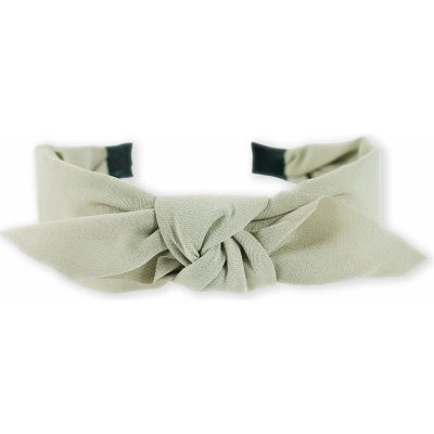 Čelenka do vlasů s mašlí zeleno-šedá – Zboží Dáma