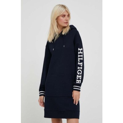 Tommy Hilfiger šaty Monotype WW0WW38844 tmavomodrá – Sleviste.cz