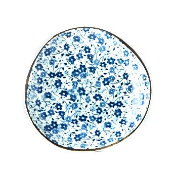MADE IN JAPAN Malý mělký talíř Blue Daisy 12 cm